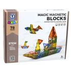 Lean Toys, klocki magnetyczne 3D, 78 elementów