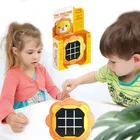 Lean Toys, kółko i krzyżyk + memory, gra elektroniczna 3w1, lew pomarańczowy