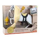Lean Toys, koń z długą grzywą do czesania, figurka z akcesoriami, biały