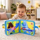 Lean Toys, książeczka sensoryczna 3D, filcowa, dinozaury