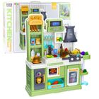 Lean Toys, kuchnia z akcesoriami, interaktywna, zielona, 64 elementy