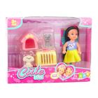 Lean Toys, laleczka w sukience z pieskiem