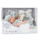 Lean Toys, lalka bobas, szare ubranko, 18 cm