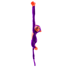Lean Toys, małpka, maskotka interaktywna, fioletowa, 80 cm