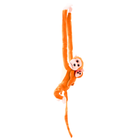 Lean Toys, małpka z dzieckiem, maskotka interaktywna, pomarańczowa, 70 cm