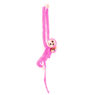 Lean Toys, małpka z dzieckiem, maskotka, różowa, 70 cm