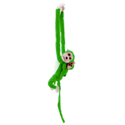 Lean Toys, małpka z dzieckiem, maskotka, zielona, 90 cm