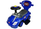 Lean Toys, Mega Car, jeździk z pchaczem, 3w1, niebieski