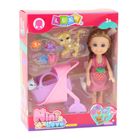 Lean Toys, mini lalka z akcesoriami, różowa, 14 cm