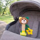 Lean Toys, miś, grzechotka pluszowa z gryzakiem