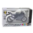 Lean Toys, motocykl, pojazd interaktywny, metalowy, czarno-srebrny, 1:12