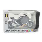 Lean Toys, motocykl, pojazd interaktywny, metalowy, czarno-złoty, 1:12