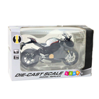 Lean Toys, motocykl, pojazd interaktywny, metalowy, czarny, 1:12