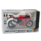 Lean Toys, motocykl, pojazd interaktywny, metalowy, czerwony, 1:12