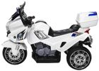 Lean Toys, Motor, pojazd na akumulator, biały
