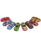 Lean Toys, parking 4 poziomowy ze zjeżdżalnią i pojazdami, resoraki, 8 szt.