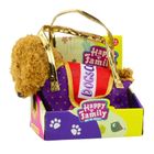 Lean Toys, piesek pudel w torbie na rzep, maskotka, jasnobrązowy