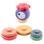 Lean Toys, piramidka, wieża sensoryczna, kolorowa, 8 elementów