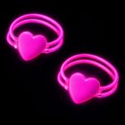 Lean Toys, podwójna bransoletka fluorescencyjna z serduszkiem, świecąca w ciemności