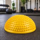 Lean Toys, półkula sensoryczna do masażu i ćwiczeń równowagi, żółta, 16 cm