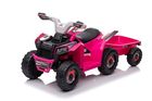 Lean Toys, quad z przyczepą, pojazd na akumulator, różowy, XMX630T