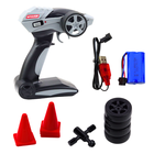 Lean Toys, samochód wyścigowy, pojazd zdalnie sterowany, srebrny, 1:16