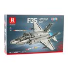 Lean Toys, samolot myśliwski F-35 Lightning II szary, klocki konstrukcyjne, 1490 elementów