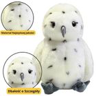 Lean Toys, Sowa, maskotka, biała, 23 cm