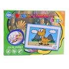 Lean Toys, tablica do malowania DIY z pisakami, płótno, dinozaury