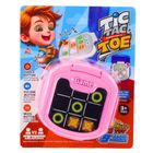 Lean Toys, Tic Tac Toe, kółko i krzyżyk, gra elektroniczna, różowa