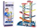 Lean Toys, tor samochodowy, zjeżdżalnia z pojazdami, 6 szt.