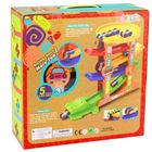 Lean Toys, tor zjeżdżalnia dla autek, 5 poziomów, krokodyl