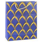 Lean Toys, torba prezentowa elegancka złote zdobienia, 32-26-12 cm, 1 szt.