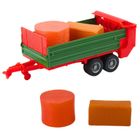 Lean Toys, traktor rolniczy z przyczepą, zielony
