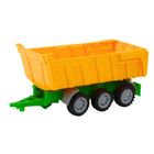 Lean Toys, traktor rolniczy z przyczepą, żółty