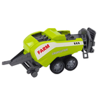 Lean Toys, traktor z ładowaczem i prasą, pojazd rolniczy, czerwony