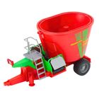 Lean Toys, traktor z przyczepą i mieszalnikiem paszy, czerwony, 60 cm