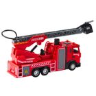 Lean Toys, wóz strażacki z wysięgnikiem, pojazd interaktywny