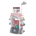 Lean Toys, zestaw lekarza dentysty z akcesoriami, interaktywny, różowy, 26 elementów