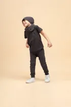 Legginsy chłopięce, grafitowe, Pinokio