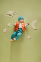 Legginsy chłopięce, turkusowe, Pinokio