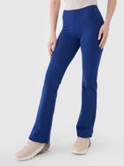 Legginsy damskie, flare, granatowe, 4F