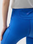 Legginsy damskie, kolarki, niebieskie, 4F