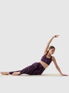 Legginsy funkcyjne damskie, bordowe, 4F