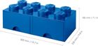 LEGO, Brick 8, pojemnik klocek z dwoma szufladami, niebieski