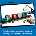 LEGO City, Portowy pociąg towarowy, dźwig i ciężarówka, 60509
