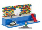 LEGO, duża gablota na klocki i minifigurki, niebieska