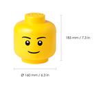 LEGO, mała głowa, chłopiec, pojemnik do przechowywania, rozmiar S, 2l