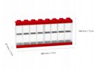 LEGO, witrynka na 16 minifigurek, czerwona