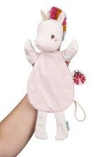 Lilliputiens, Jednorożec Lena, maskotka, komforter, pacynka świecąca w ciemności, 0m+